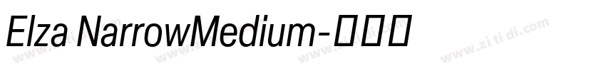 Elza NarrowMedium字体转换